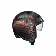 Casco Vintage Platinum Edition Carbon — Talla L, Negro brillo